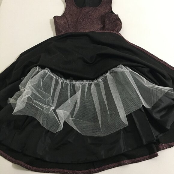 Good Girl USA Puff Skirt Party Dress Youth 14  fit and flare Burgundy Glitter - Picture 14 of 15